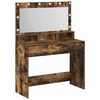 vidaXL Masă de Machiaj Stejar fumuriu 100 x 41 x 135 cm Lemn prelucrat