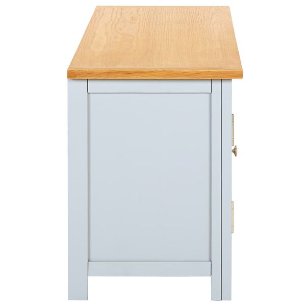 vidaXL Comodă TV, 120x35x48 cm, lemn masiv de stejar