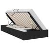 vidaXL Cadru de pat otoman cu depozitare Negru 90 x 190 cm țesătură