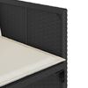 vidaXL Set mobilier de grădină cu perne, 9 piese, negru, poliratan