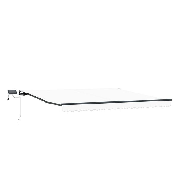 vidaXL Cortina Retractabilă Manual Alb 450 &times;300 cm țesătură