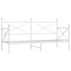 vidaXL Pat de zi fără saltea alb 80x200 cm oțel