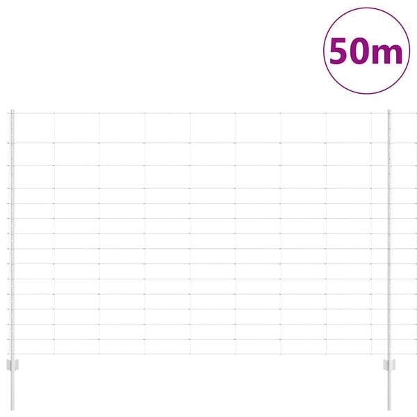 vidaXL Gard cu St&acirc;lp Argintiu 1,6 x 50 m Oțel