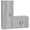 vidaXL Set dulapuri TV, 2 piese, gri sonoma, lemn prelucrat