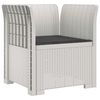 vidaXL Fotoliu cu 1 Loc cu Pernă Aspect Rattan PP Alb