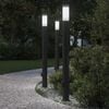 vidaXL St&acirc;lpi iluminatori cu priză, 3 buc., 110 cm, oțel inoxidabil, IP44