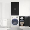 vidaXL Dulap mașina de spălat, stejar negru, 64x25,5x190 cm