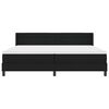 vidaXL Pat cu arcuri cu saltea Negru 200 x 200 cm Poliester