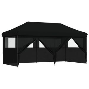 vidaXL Cort pentru Petreceri 292 x 580 x 315 cm Negru Material Oxford