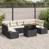 vidaXL Set de canapele pentru grădină 8 pcs Negru Rattan poli