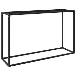 vidaXL Masă consolă, negru, 120x35x75 cm, sticlă securizată