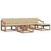 vidaXL Set de canapele de exterior cu pernă 6 pcs Natural și Bej