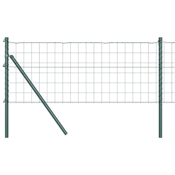 vidaXL Gard cu St&acirc;lp Verde 0,8 x 10 m Oțel și PVC