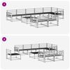 vidaXL Set de canapele de exterior 9 pcs natural Lemn Solid de Acacia