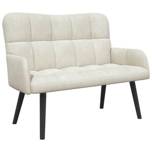 vidaXL Canapea cu două locuri Crem 115 x 61 x 87 cm Catifea