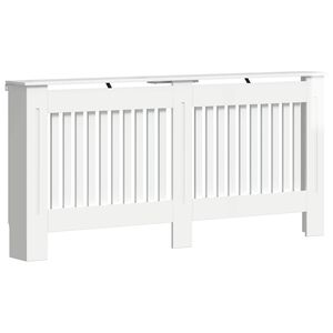 vidaXL Capac pentru radiator Alb foarte lucios 172 x 19 x 81,5 cm