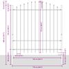 vidaXL Gard de grădină Woerden cu v&acirc;rf tip suliță din oțel 170x175 cm negru