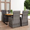 vidaXL Set mobilier de grădină, 5 piese, gri