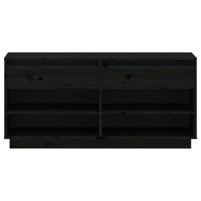 vidaXL Pantofar, negru, 110x34x52 cm, lemn masiv de pin