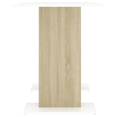 vidaXL Masă de bucătărie, alb & stejar sonoma, 110x60x75 cm, PAL