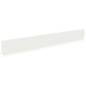 vidaXL Margine pentru gazon 10 pcs 103 x 15 cm Oțel Alb