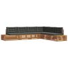 vidaXL 7 buc. Set de canapele de exterior Natural și Antracit