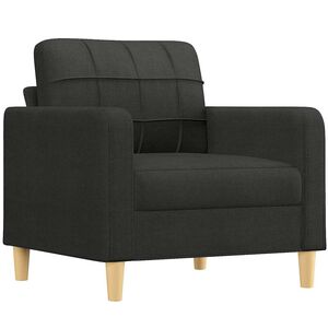 vidaXL Fotoliu canapea, negru, 60 cm, material textil