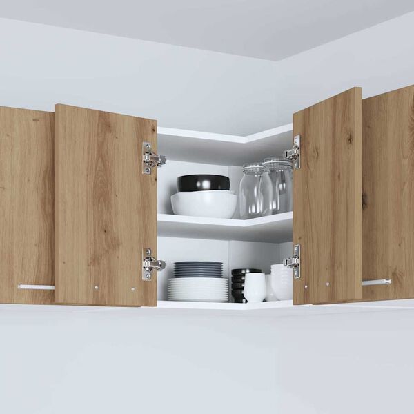 vidaXL Dulap suspendat Stejar Artisan și Alb 57 x 57 x 40 cm