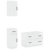 vidaXL Set de cabinet pentru baie cu 3 piese HOORN Alb foarte lucios