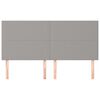 vidaXL Tăblie de pat gri deschis 180x5x118/128 cm, material textil