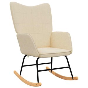 vidaXL Scaun balansoar, crem, material textil
