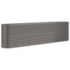 vidaXL Strat &icirc;nălțat grădină gri 260x40x68cm oțel galvanizat