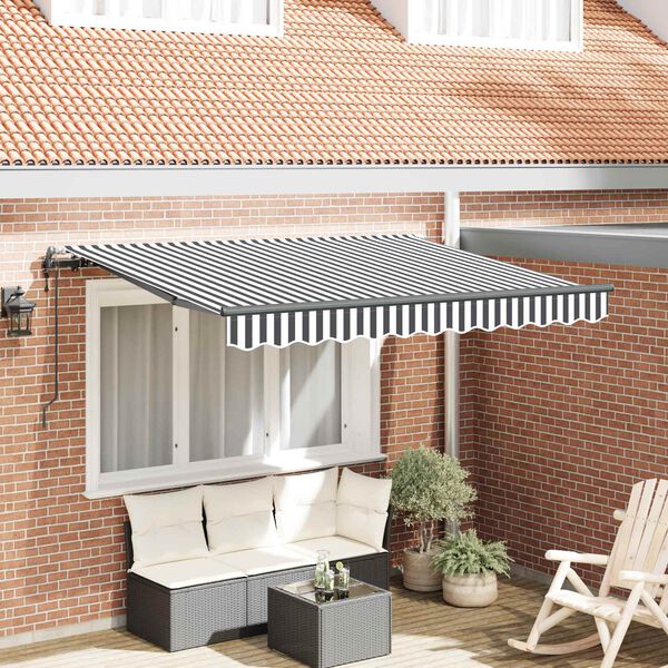 vidaXL Cortina Retractabilă Antracit 350 x 200 cm țesătură