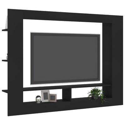 vidaXL Comodă TV, negru, 152x22x113 cm, PAL
