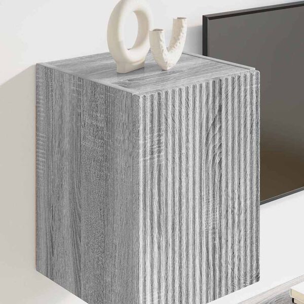 vidaXL Dulap TV de perete Gri Sonoma 30 x 31 x 40 cm Lemn compozit