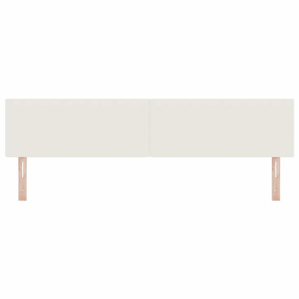 vidaXL Tăblie cap cu headboard Crem 200 cm Piele artificială