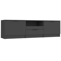 vidaXL Comodă TV, negru, 140x35x40 cm, lemn prelucrat