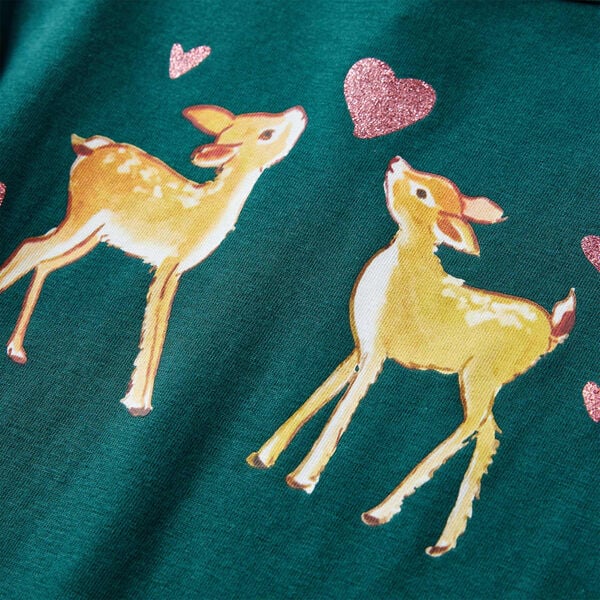 Tricou de copii cu m&acirc;neci lungi verde &icirc;nchis 104