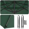 vidaXL Parasol Roma Verde 286 x 284 x 265 cm Aluminiu și poliester