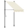 vidaXL Copertină retractabilă, crem, 100x150 cm, țesătură și oțel