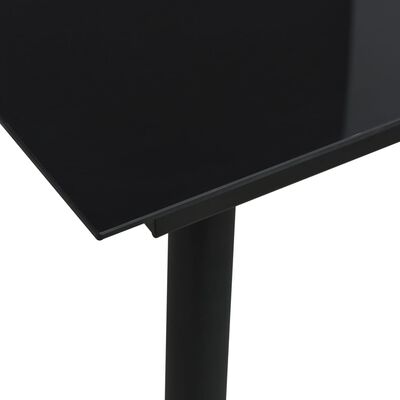 vidaXL Set mobilier de exterior, 3 piese, negru, ratan PVC