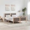 vidaXL Cadru de pat Gri taupe 150 x 200 cm Lemn de pin masiv