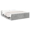 vidaXL Cadru de pat cu sertare, gri beton, 150x200 cm, lemn prelucrat