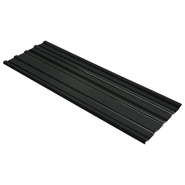 vidaXL Panou de acoperiș 12 pcs Antracit 129 x 45 cm Oțel galvanizat