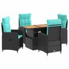 vidaXL Set dining pentru exterior 5 buc. poliratan
