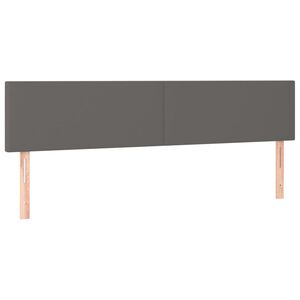 vidaXL Tăblii de pat, gri, 200x5x78/88 cm, piele ecologică