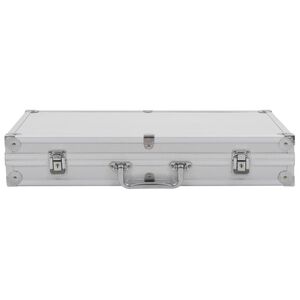 vidaXL Valiză pentru armă, argintiu, aluminiu ABS