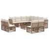 vidaXL Set de canapele pentru grădină 12 pcs Bej poliratan