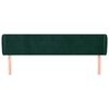 vidaXL Tăblie de pat cu aripioare verde &icirc;nchis 203x23x78/88 cm catifea