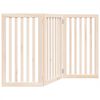 vidaXL Poartă de acces pentru c&acirc;ini pliabilă, 3 panouri, 150 cm, lemn de plop